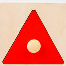 Geometric Hand Grabbing Board Wooden Jigsaw Children Educational Toys (B) Newly