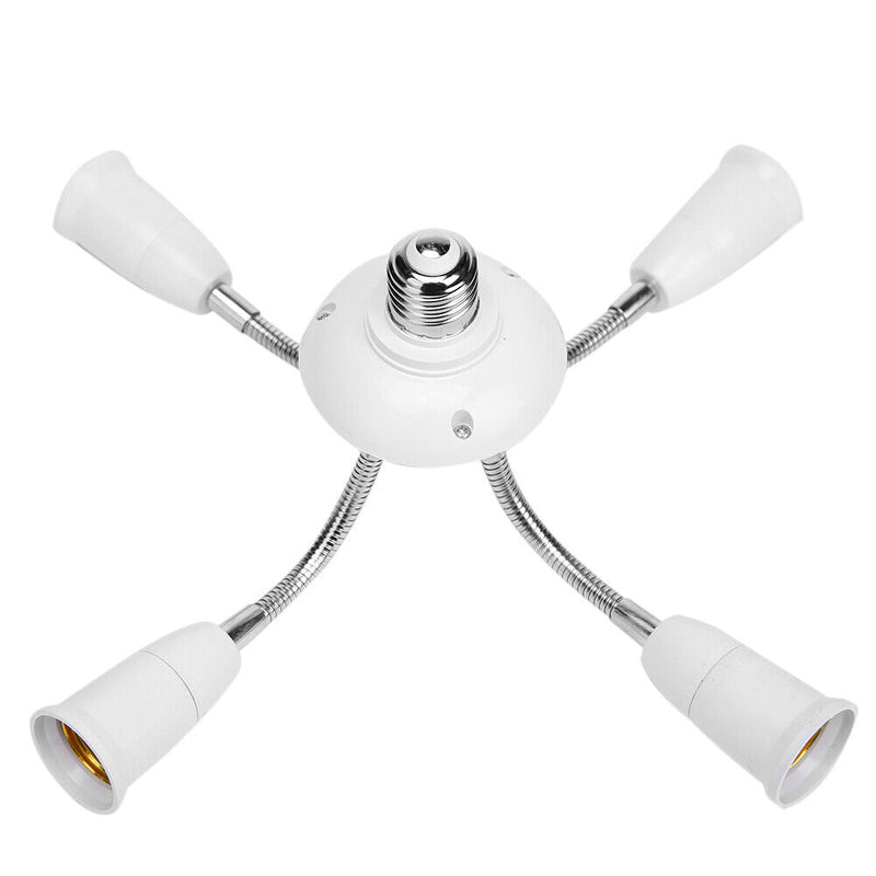 Adjustable E27 Lamp Holder for LED Light Adapter Multi-conversion (4-head) Newly