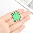 Clothes Jewelry Cartoon Frog Enamel Pin Novelty Animal Cute Badge Lapel Pins