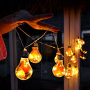 Outdoor Fall Decor Maple Leaves Fall Garland Lights String with 13.2FT 10 Bulbs