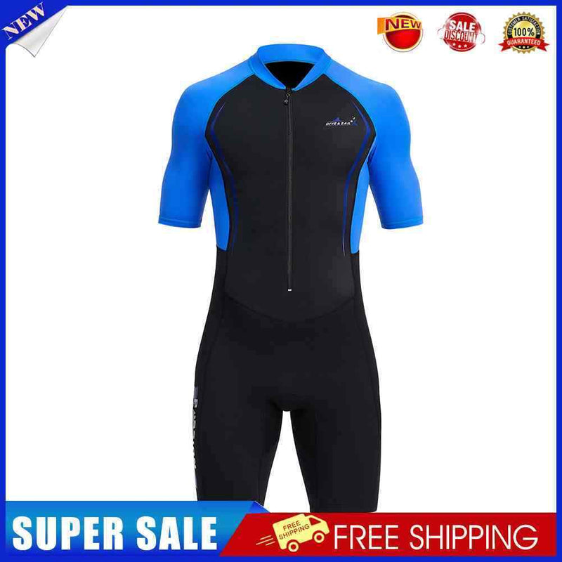 DIVE SAIL Neoprene Scuba Surf Snorkel Swimming Men Body Wetsuits (Blue 3XL)