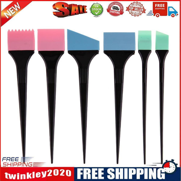 6pcs Professional Hair Dyeing Brush Comb Set for Salon Hair Coloring(Black)
