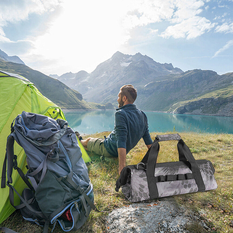 Waterproof Sport Gym Bag Outdoor Molle Camping Backpack (Python Camouflage)