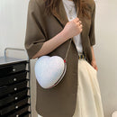 Elegant Sequins Heart-shaped Messenger Bag Shiny Glitter Ladies Purse Handbags