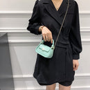 Mini Handbag Leather Chain Crossbody Bags Top-handle Purse Small Square Clutc