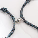 Lover  Friendship Bracelet Rope Alloy Couple Bracelet Rope Braided Bracelet