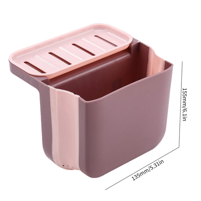 Kitchen Sink Strainer Basket Retractable Sink Hanging Organizer Kit (Pink) Newly