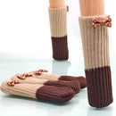 8pcs Cute Table Chair Leg Cover Foot Sock Floor Protectors (Beige+Brown)