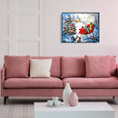 Oil Painting By Numbers Kits Elk in Snow DIY Hand Painted Color Modern Drawing