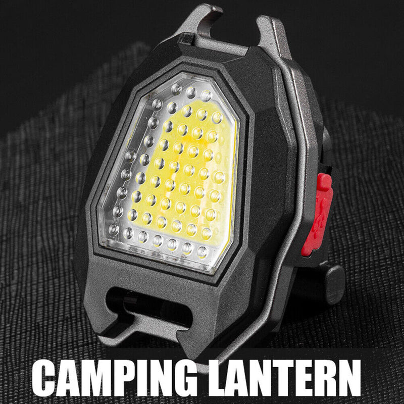 #A COB Pocket Keychain Light USB Emergency Magnetic Work Lights Camping Lantern