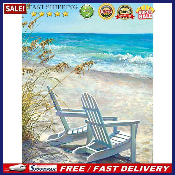 Seaside Lounger Oil Paint By Numbers Kits DIY Canvas Wall Art Picture Home