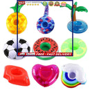 Pool Cup Holder 9 Pack Portable Floating Beverage Pool Inflatable Drink Hol