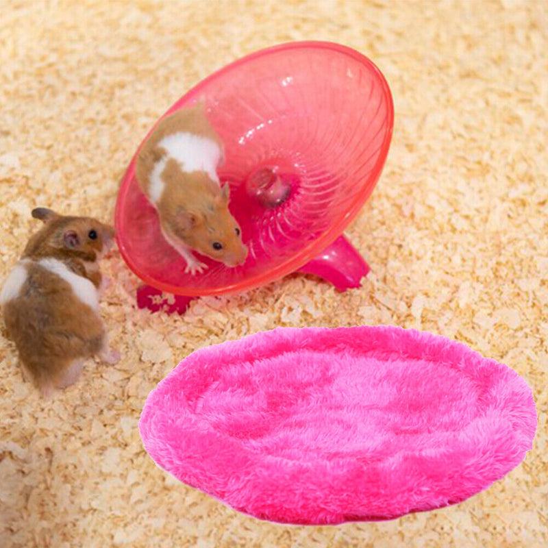 Hamster Nest Pad Animal Chinchilla Rabbit Guinea Pig Plush Cushion (Rose S)
