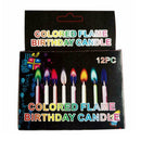 12x Colored Flame Candles Birthday Cake Angel Party G2Y6 L0C0 Celebration B1W8