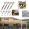 4pcs Sun Shade Sail Installation Hardware Kit for Rectangle Tent Awning #F