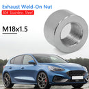 304 Stainless Steel O2 Oxygen Sensor Bung Weld - on Nut Fitting M18 x 1.5 Thread