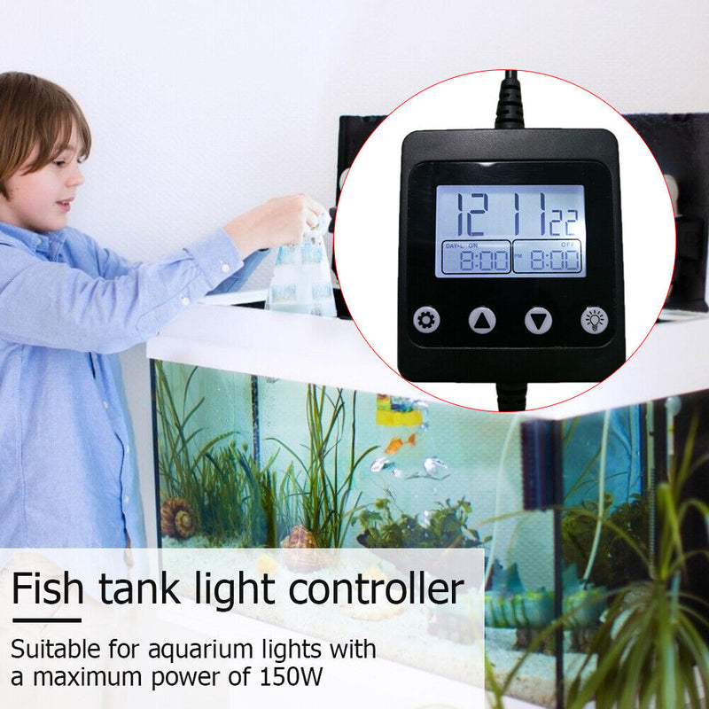 Intelligent Aquarium Light Controller LCD Display with Timer Dimming System