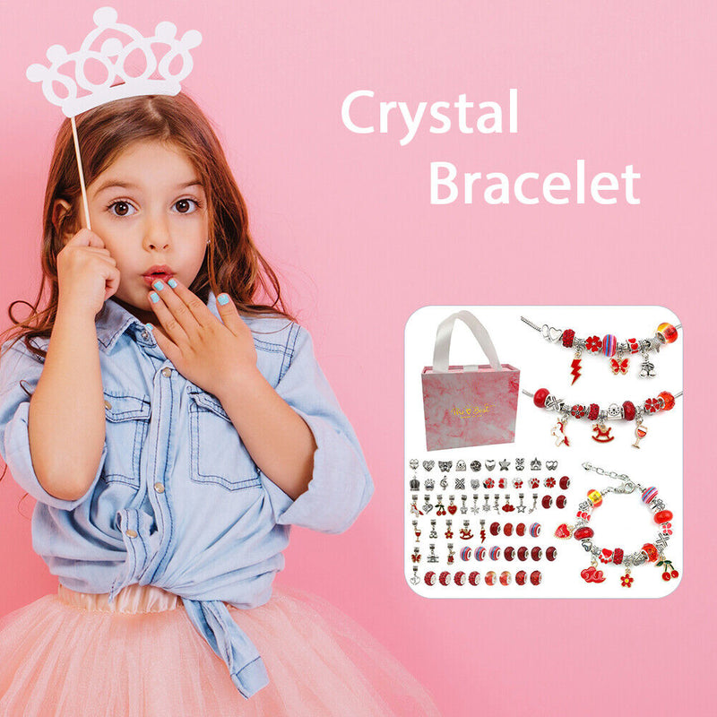 DIY Crystal Beads Charms Bracelets Women Handmade Pendant Bracelets Jewelry