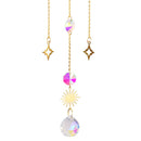 Suncatcher Crystal Star Moon Sun Chandelier Pendant Prism Hanging Lamp Ornament
