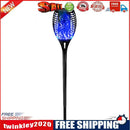 12LED Solar Flame Torch Light Blue Flickering Night Lamp Garden Decor (1pc)