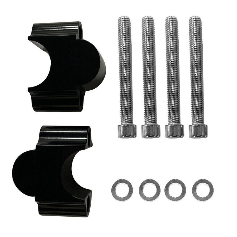 2x Aluminum Alloy Motorcycle Handlebar Riser Kit Bar Mounting Clamp (28mm) Newly