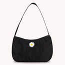 Casual Women Nylon Shoulder Tote Bag Daisy Pattern Korean Underarm Purse Handbag