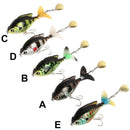 Soft Rotating Tail VMC Hooks Fish Bait Popper Rotate Tail Fishing Lure