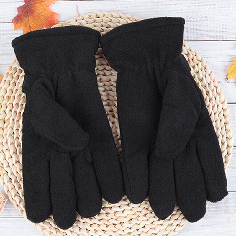 Cycling Men Fleece Gloves Winter Warm Ski Snowboard Motorcycle Full Finger Gl