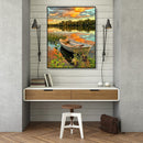 Painting By Numbers Kit DIY Boat Grove Hand Painted Canvas Oil Art Picture