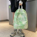 Tie Dye Backpack Casual Daypack Travel Gradient Color Nylon Rucksack for College
