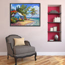5D Diamond Painting Seaside Village Full Round Drill Rhinestone DIY Decoratio