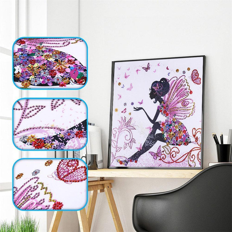 5D DIY Special Shaped Diamond Painting Butterfly Fairy Cross Stitch Kits