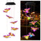 LED Solar Wind Chime Butterfly Light Color Changing IP65 Hanging Lamp (B) Newly