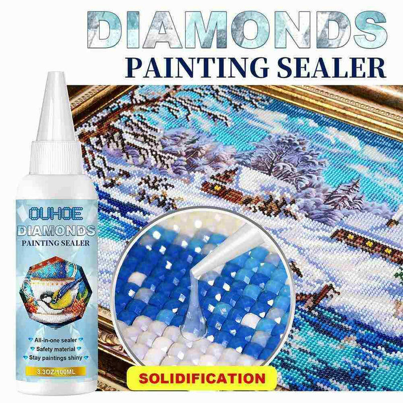 100ml Diamond Sealer Painting Glue Conserver Shine Protect G1D Fast 2Q6W X3D4