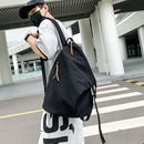 Japanese Simple Backpack Women Men Canvas Travel Solid Student Casual School Bag