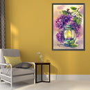 Full Cross Stitch 11CT Flower Oil Lamp Stamped DIY Handmade Cotton Thread Crafts