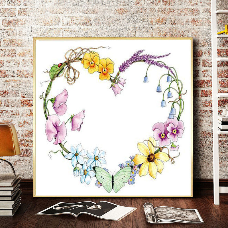 Flower Love Garland Oil Paint By Numbers Kits Picture Wall DIY Home Decor
