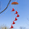 Solar Power Color Changing Wind Chime Lamps Garden Red Bird Pendant Light