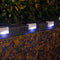 4pcs LED Outdoor Solar Wall Stair Light IP65 Porch Garden Lamp (Cold White)