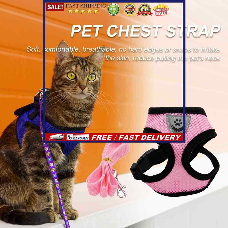 Polyester Cat Dog Harness Comfortable Cat Harness Vest Pet Supplies for Training
