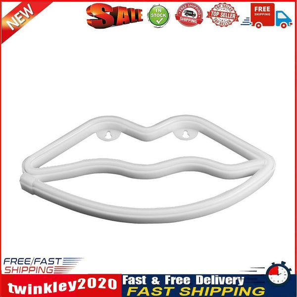 Indoor LED Neon Sign Night Lights Lips Lamp Party Wall Decor Light (Red) Newly