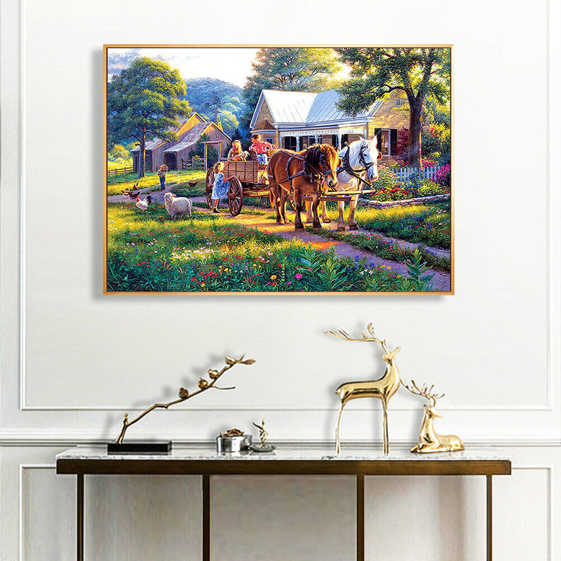 DIY Paint By Number Kit Farm Scenery No Frame for Home Decoration Art Gift