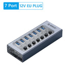 ORICO AT2U3-7AB 5Gbps USB-A 3.0 HUB Adapter 7 Ports Splitter Extender (EU)