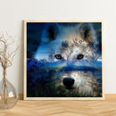Full Cross Stitch Art Paint 11CT Counted Wolf Embroidery Wall Hanging Ornament