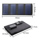 USB Solar Panel Waterproof Folding 20W Solar Cell Charger for Phone (Black)