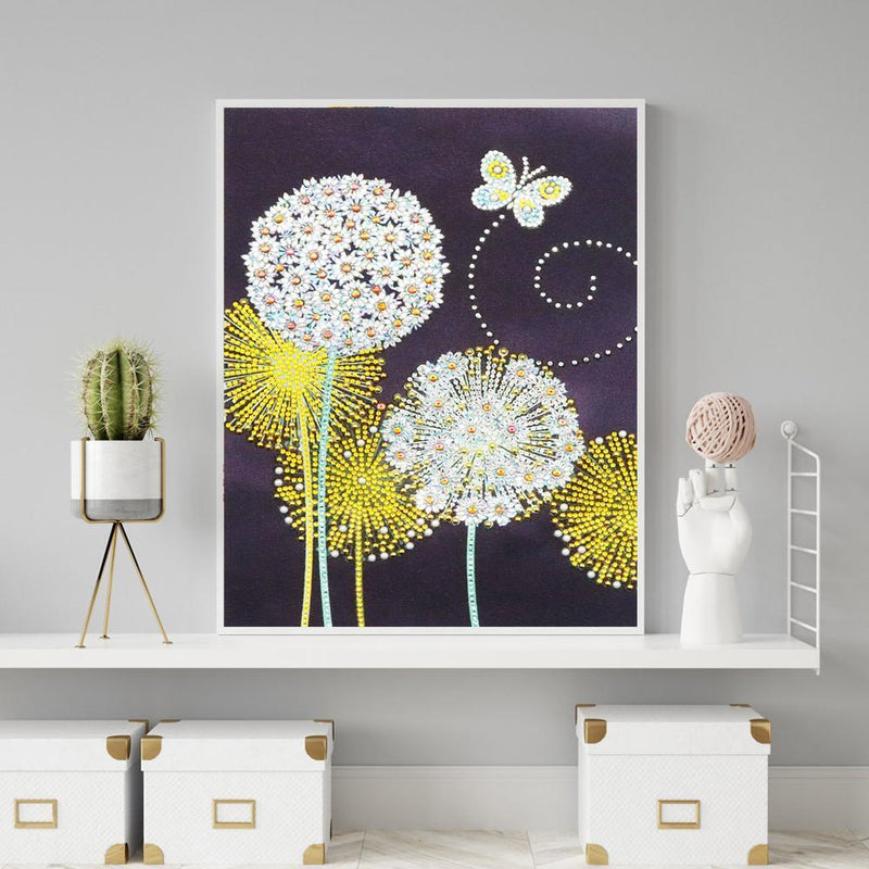 5D DIY Special Shaped Diamond Painting Dandelion Cross Stitch Mosaic Craft Kits