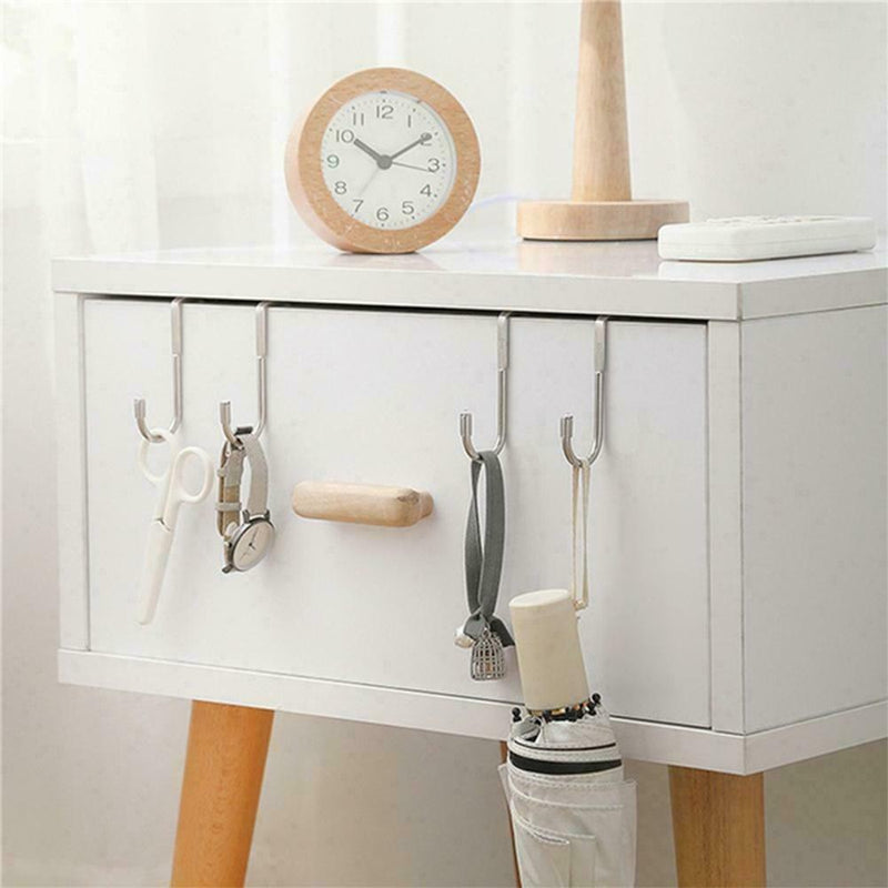 Magic Dual Over Door Hooks Storage Kitchen Cabinet Steel Hook Door L0E4
