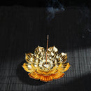Sandalwood Incense Stick Lotus Censer Buddha Yoga Nasturtium Line Holder Plate