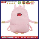 Women Canvas Lovely Cartoon Pig Shape Causal Backpack Shoulder Bag(Pink)