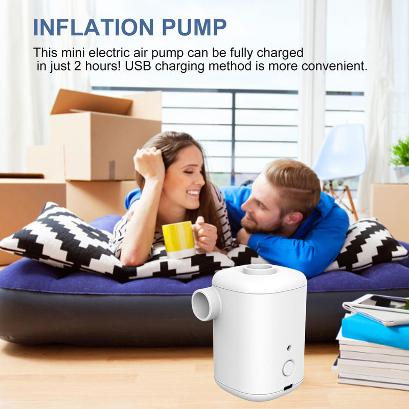 USB Charging Mini Inflator Wireless Swimming Ring Air Pump for Air Mattresses